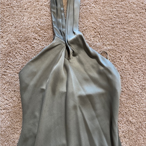 twisted halter dress Twisted Halter Neck Sheath with Spiral Hem